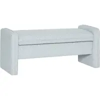 Hubsch Well Bench Light Blue - Blue - 100X38X42CM