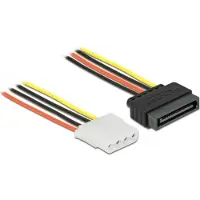 DeLOCK 60136, 0,2 m, SATA 15-pinninen, Molex (4-pin), Uros, Naaras, Suora