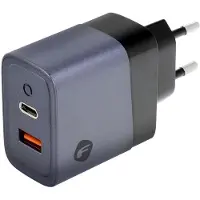 Forcell F-ENERGY GaN VT-39 ładowarka sieciowa Typ C + USB A PD QC4.0 4A 45W szara