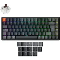 Keychron K2 Version 3, langaton mekaaninen näppäimistö, 75%, Super Switch Brown, monivärinen
