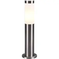 TRIO Trioto pylväsvalaisin 45 cm E27 harjattu teräs/valkoinen
