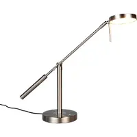 TRIO Monza LED pöytävalaisin 52 cm harjattu teräs