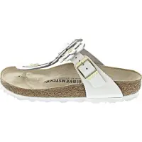 Birkenstock Varvastossut 'Gizeh Flowers 1026686' valkoinen