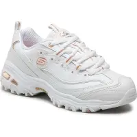 SKECHERS for woman. 11931 D'Lites Fresh Start shoes white (38), Leather, Laces, Casual