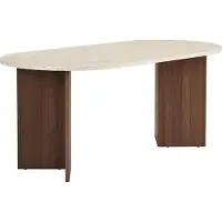 Skye Decor Ruokapöytä Sablin, 180x75x89,5 cm, ruskean/hiekan värinen