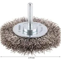 Bosch Teräslankaharja, aallotettu ruostumaton teräslanka, 70 x 0,3 mm 70 mm, 0,3 mm, 15 mm
