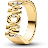 Pandora Mom Signet Ring - Gold - 52