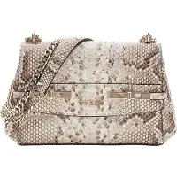 GUESS for woman. HWKG9933780 Melinda Mini beige handbag (OSFA), Casual, Animal Print, Polyurethane