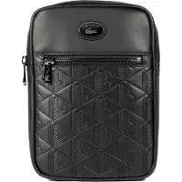 Lacoste Nomogramme Crossbody-laukku Nahka 16 cm Musta