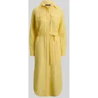 Ralph Lauren Soft Drapey Linen-Wvn-Dresses - Yellow - 38