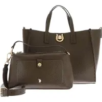 U.S. POLO ASSN. Olkalaukku - U.S. POLO ASSN. - Middleton Double Handle - Ruskea - 100% polyuretaani - 33x25x13 cm
