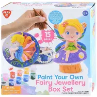 Playgo Paint Your Own Fairy Tale Jewelry Box - 8pcs.