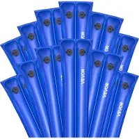 Vevor -allassuojan vesipussit, 12 pakkausta 3000 mm, kaksikammioiset allassuojan vesiputket, 0,4 mm paksut PVC-pussit, painot vuotamattomalla kierrekorkilla, maanalaisiin uima-allassuojauksiin talvisul