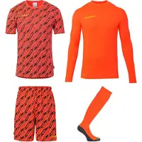 Uhlsport Maalivahdin Asu Progressive - Punainen/musta/keltainen, koko X-Large