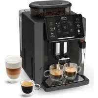 Krups Sensation C50 EA9108, Espressokone, 1,7 L, Kahvipavut, Sisäänrakennettu jauhin, 1450 W, Harmaa, Musta (EA910810)