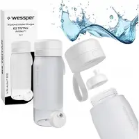 Wessper Tritan suodatinpullo valkoinen 0.5L vesipullo suodattimella