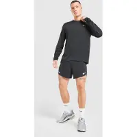Nike Juoksu-t-paita Dri-fit Miler Uv L/s - Musta/heijastava Hopea, koko Large