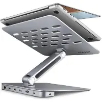 Axagon 3.2 Gen1 USB-C 6-in-1 -telakka, hopea