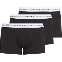 Tommy Hilfiger Underwear Bokserishortsit 'Essentials' meleerattu musta / valkoinen
