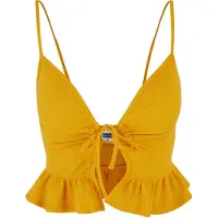 Urban Classics Waffle Pique Ruffle Hihaton T-paita
