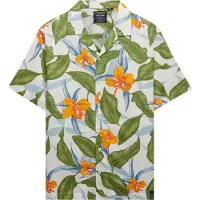 Superdry for man. M4011128A Shirt Hawaiian green (3XL), Casual, Modal, Short sleeve