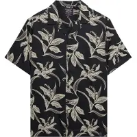 Superdry Hawaiian Print S/S Shirt - Navy - M