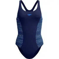 Speedo Placement Muscleback Swimsuit - Navy - 40