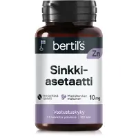 Bertils Bertil’s Imeskeltävä Sinkkiasetaatti 120 tabl. ravintolisä