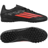 Adidas Jalkapallokengät 'F50 CLUB' vaaleanharmaa / punainen / musta