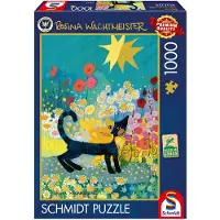 Schmidt Spiele Rosina Wachtmeister: Cat in a sea of ??flowers (1000 pieces)