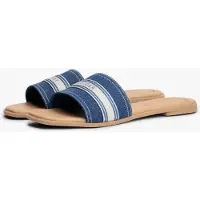 Tommy Hilfiger Flat Mule Webbing - Blue - 38