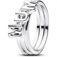 Pandora Mum Letters Splittable Ring - Silver - 60