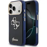GUESS iPhone 17 Pro IML 4G Script Metal Logo -kotelo - sininen