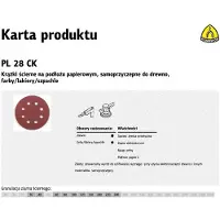 Klingspor ITSELIIMAUTUVA HIOMAPYÖRÄ 125 mm PL28CK 180 g/m2 GLS5 8-REIKÄINEN /50 kpl