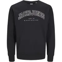 Jack & Jones Jjecaleb Varsity Sweat Crew Neck Sn Jnr - Black - 128
