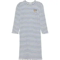 Minymo Dress Ls Rib - Blue - 110
