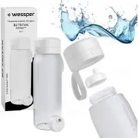 Wessper Tritan suodatinpullo valkoinen 0.7L vesipullo suodattimella