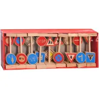 Gerkimex - Wooden Traffic Sign Set 18 pcs.