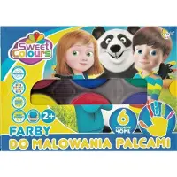 Usorteret Finger paints 6 colors 40ml