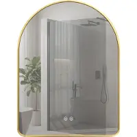 REA LED SEINÄPEILI 80x60cm CAMLOT Brush Gold