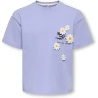 ONLY Kmgpetal Ss Loose Printed Tee Jrs - Purple - 116