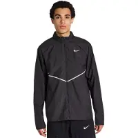 Nike Juoksutakki Dri-fit Miler Uv - Musta/heijastava Hopea, koko Large