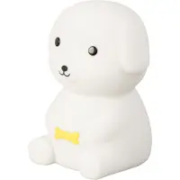 FH Lighting Pöytävalaisin Puppy, himmennettävä, Valkoinen/opaali, Lastenhuone, Synteettinen materiaali