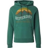 Superdry for man. M2014451A Mountain sweatshirt green (XL), Casual, Cotton