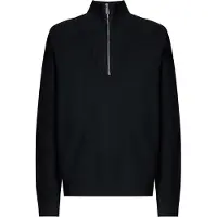 Calvin Klein Ls Ck Tech Knit Qz Sweater 14Gg - Black - S