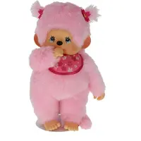 Monchhichi Pehmolelu tyttö, pinkki, 45 cm