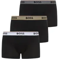 HUGO BOSS for man. 50554693 Set of three black Power boxers (M), Homewear, Polyester