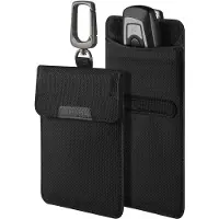 Spigen Faradayn häkki pussi avaimeton RFID-signaalin estäjä - Musta