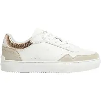 Pepe Jeans for woman. PLS00042 Camden Collar Leather Sneakers White (36), Flat, Suede, Laces, Casual, Sustainable