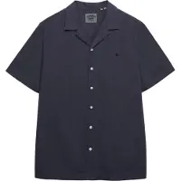 Superdry for man. M4011138A Cabana navy shirt (L), Casual, Cotton, Short sleeve